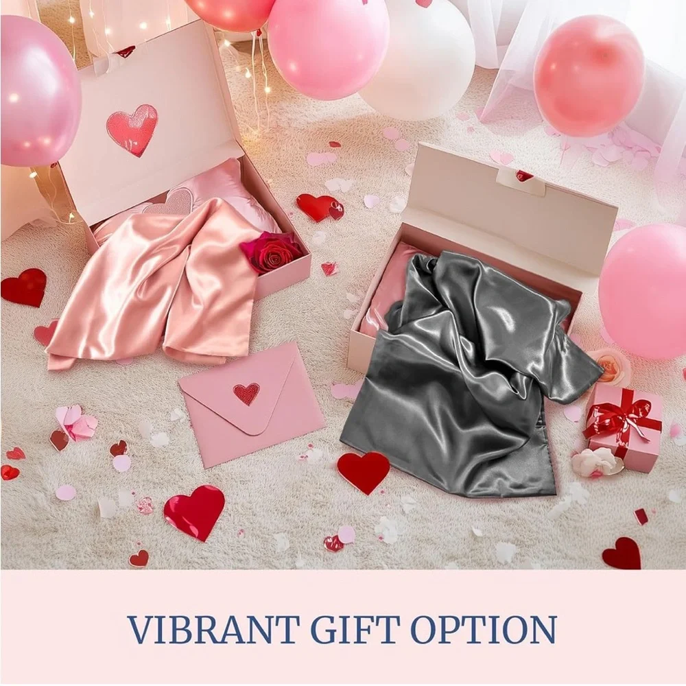 Satin Pillowcase Set King 20x36 Hot Pink Cooling Hair Skin NEW